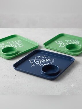 Game Time Snack Trays (LOT OF 3) Brand New